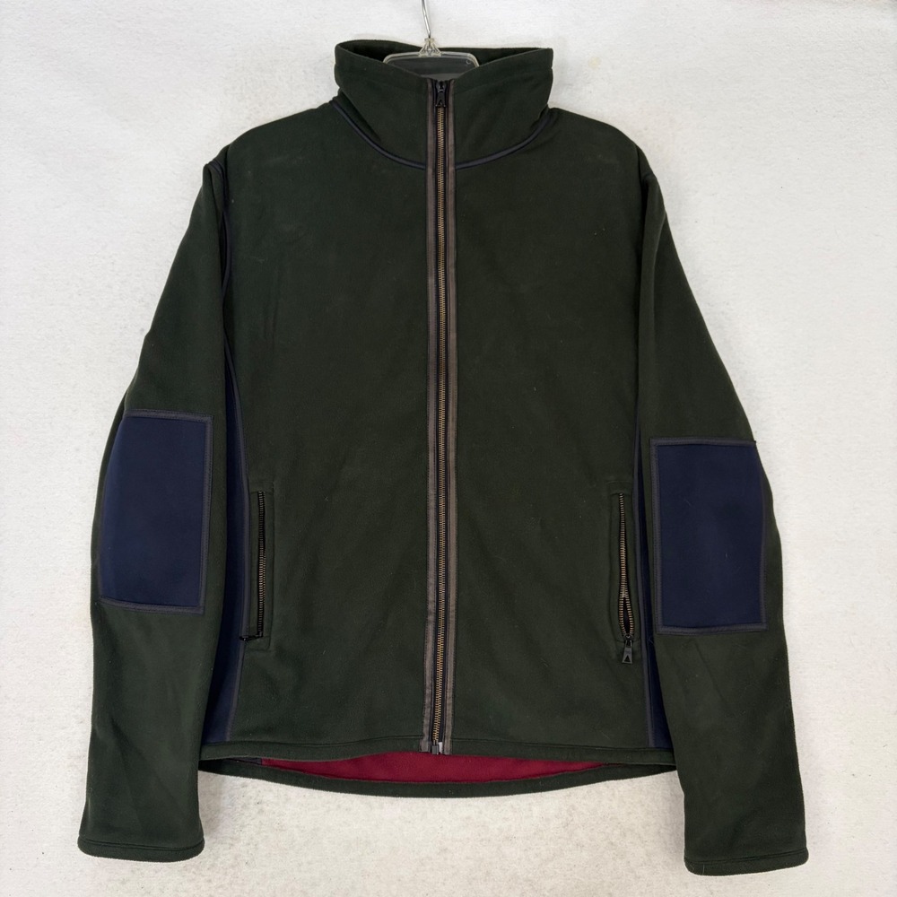 Aztech Mountain Fleece Jacket Mens Large Green Full Zip Made in Italy